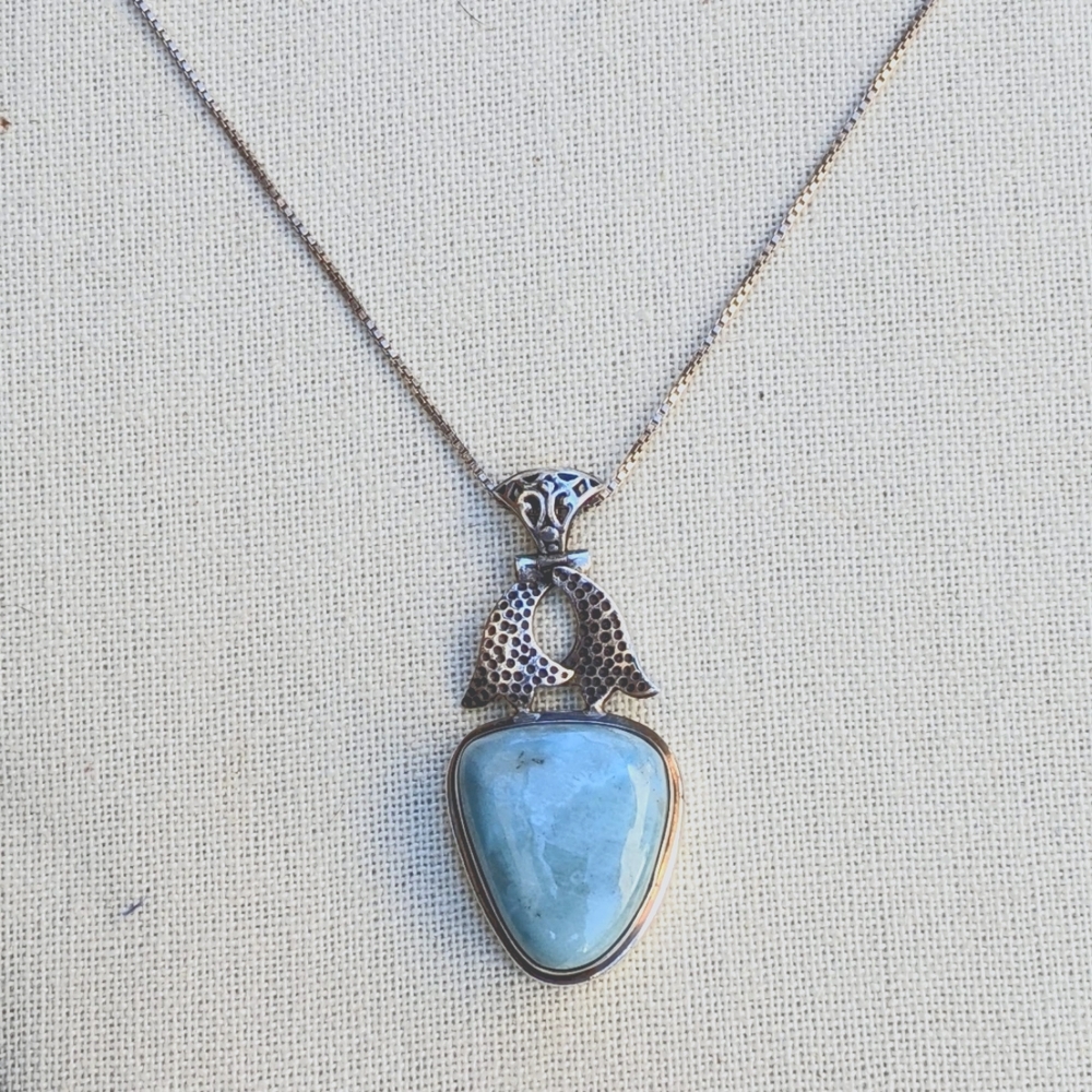 Larimar Pendant 925 Silver